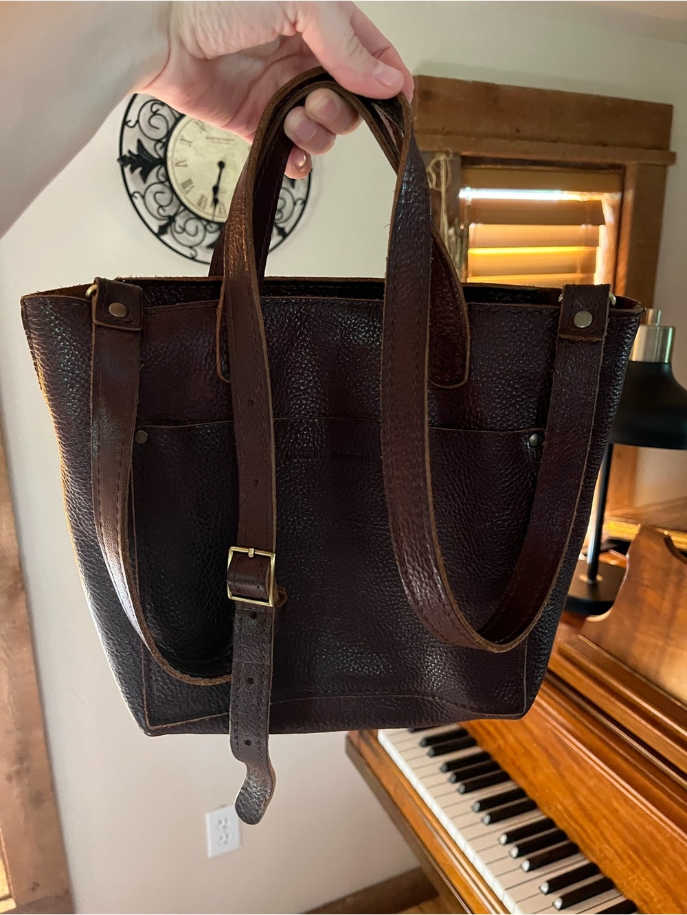 Portland Leather Crossbody Brown Bag - Picture 5 of 7